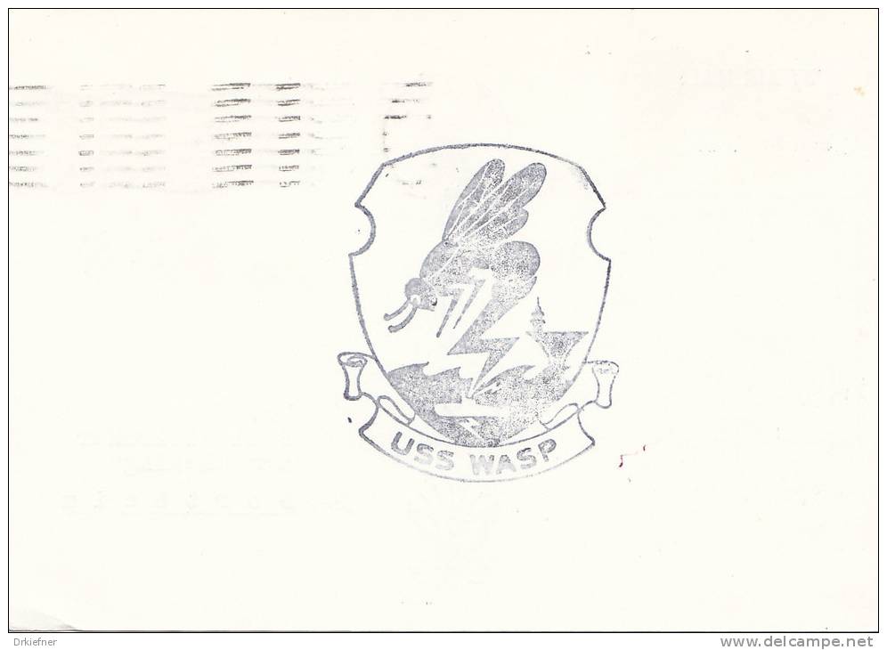 Marine Schiffspost Der US Navy, USS "Wasp" CVS-18, Stempel Auf Berlin Stamp: USS Wasp 1.OKT 1968, Besuch In Hamburg - Marítimo