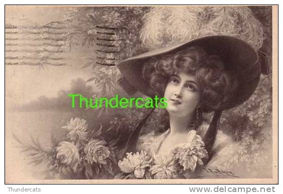 CPA ILLUSTRATEUR FEMME ART NOUVEAU ** VIENNE MUNK 411 **   ARTIST SIGNED ART NOUVEAU CARD LADY - Vienne