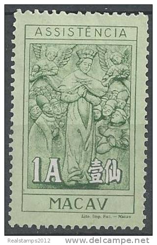 MACAU -1961-66,  IMPOSTO POSTAL - Nossa Senhora Das Misericórdias.  1 A.  D. 11 1/2    (o)  MUNDIFIL Nº 18 - Timbres-taxe