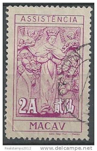 MACAU - 1961-66,  IMPOSTO POSTAL - Nossa Senhora Das Misericórdias.  2 A.  D. 11 1/2    (o)  MUNDIFIL  Nº 19 - Impuestos