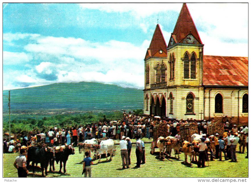 Costa Rica San Antonio De Escazu - Fiesra San Isidro Labrador Attelage Église - Circulée - Costa Rica