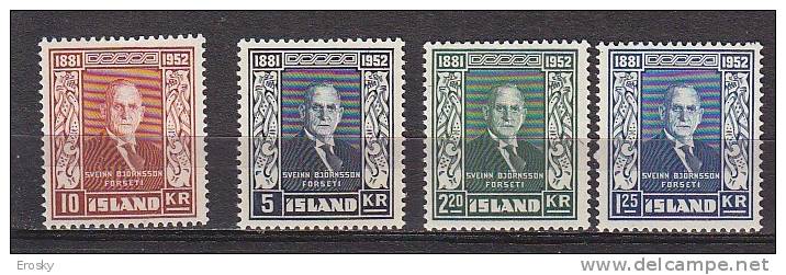 Q1188 - ISLANDE ICELAND Yv N°239/42 ** - Nuevos