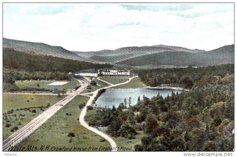 Vintage Simple Back - New Hampshire - Crawford House - Written - Hugh C. Leighton - VG Condition  - 2 Scans - White Mountains