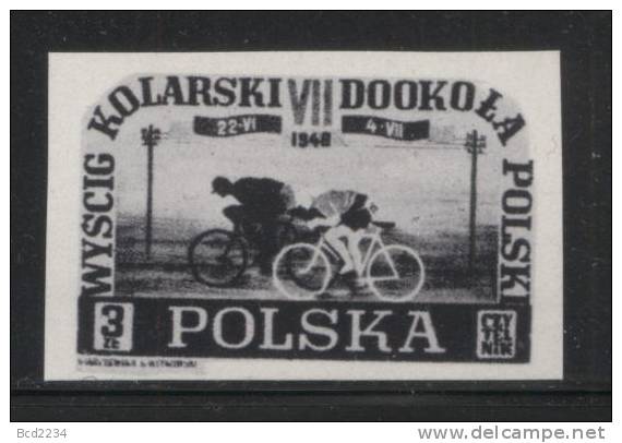 POLAND 1948 POLISH CYCLE RACE 3zl BLACK PRINT NHM Sport Tour De Pologne Round Poland Race Bikes Cycling - Ensayos & Reimpresiones