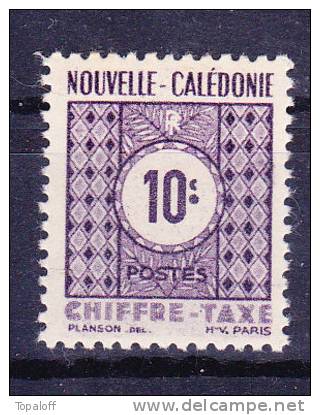 Nouvelle Calédonie Taxe N°39 Neuf  Sans Charniere - Portomarken