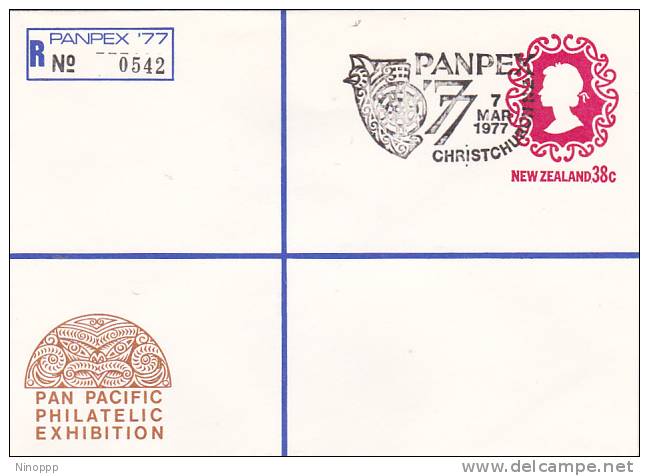 New Zealand 1977 Panpex Registered Pre Paid Envelope FDC - FDC