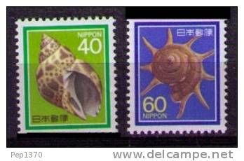 JAPON 1988 - SERIE CORRIENTE - CONCHAS - YVERT Nº 1676-1677 De Carnet - Ongebruikt