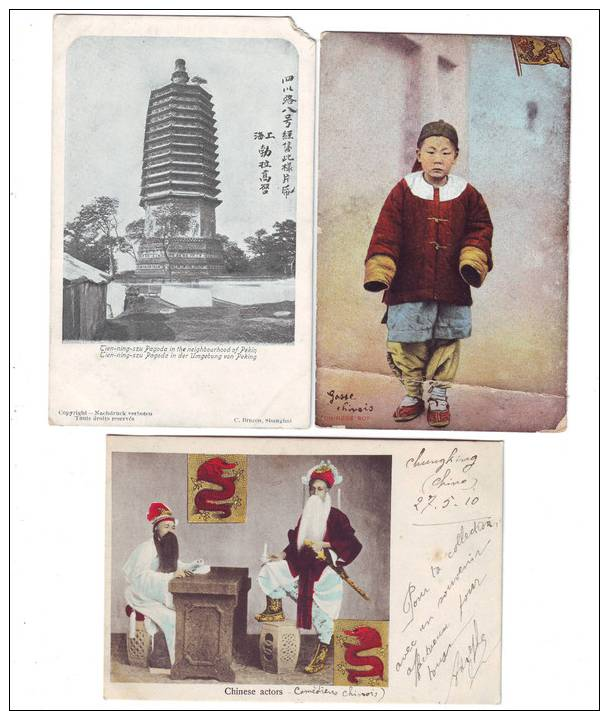Lot De 28 Cpa Images D´un Missionnaire Français En Chine Shanghai Correspondance Mission En Asie - China