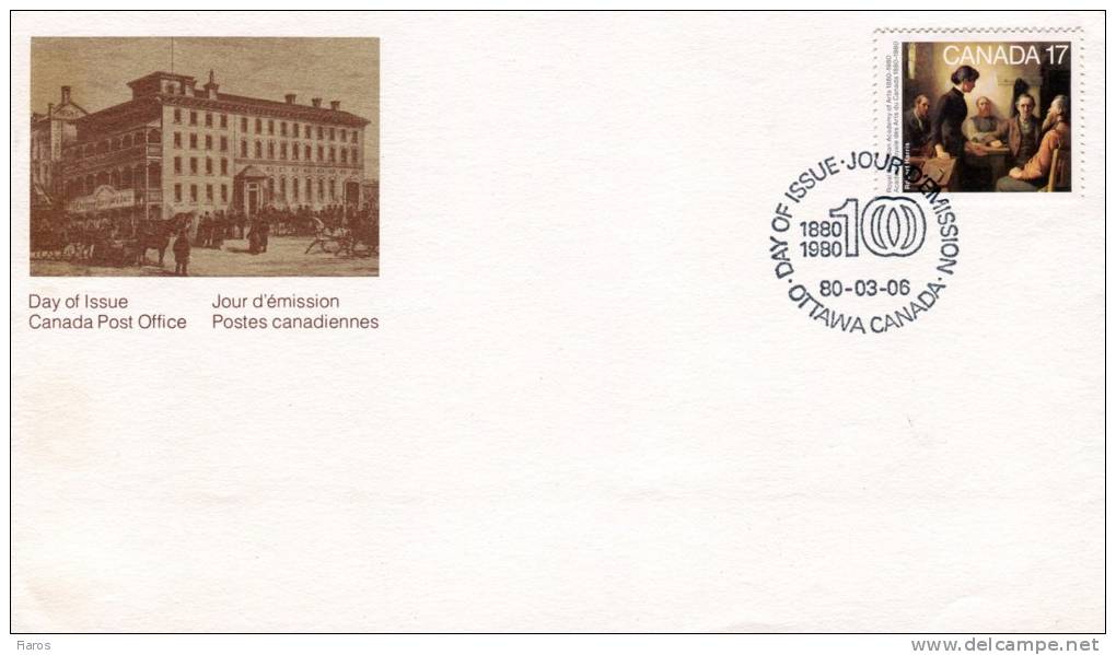 Canada-First Day Cover FDC- "Meeting Of The School Trustees, By Robert Harris" Issue [Ottawa 6.3.1980] - 1971-1980