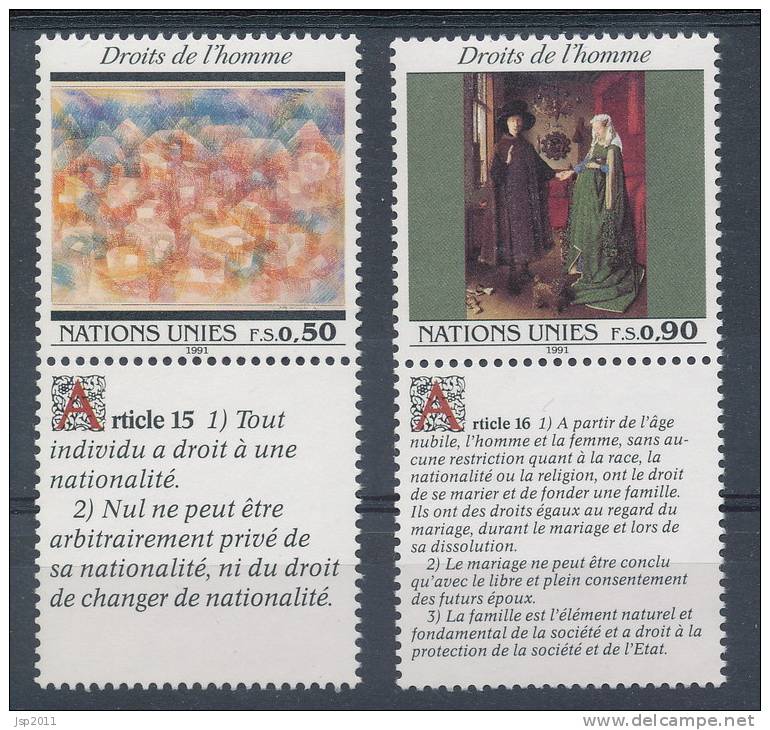 UN Geneva 1991 Michel # 208-209, MNH ** - Unused Stamps