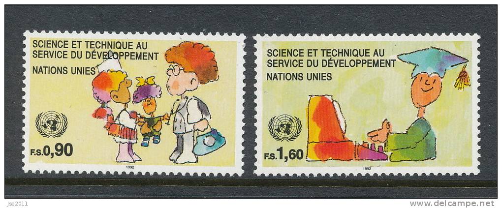 UN Geneva 1992 Michel # 221-222, MNH ** - Unused Stamps