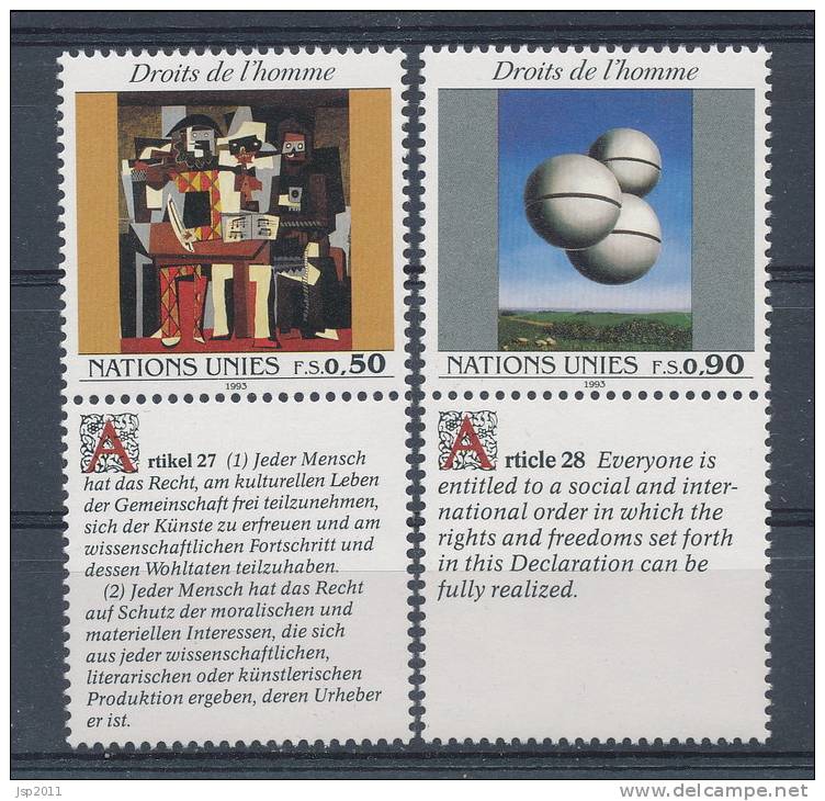 UN Geneva 1993 Michel # 233-234, MNH ** - Unused Stamps