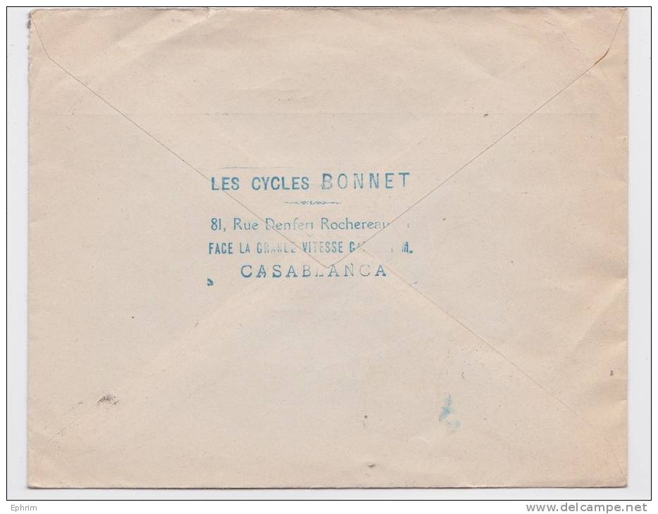 MAROC - Lettre De 1948 CASABLANCA Pour NEUILLY-SUR-SEINE - Cycles Bonnet - Cyclisme - Cyclisme