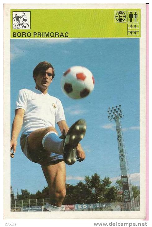 SPORT CARD No 350 - BORO PRIMORAC, Yugoslavia, 1981., 10 X 15 Cm - Trading Cards