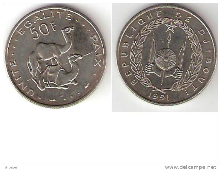 Djibouti 50 Francs 1991 Km 25 Unc  !!!!!!!!!   * - Gibuti