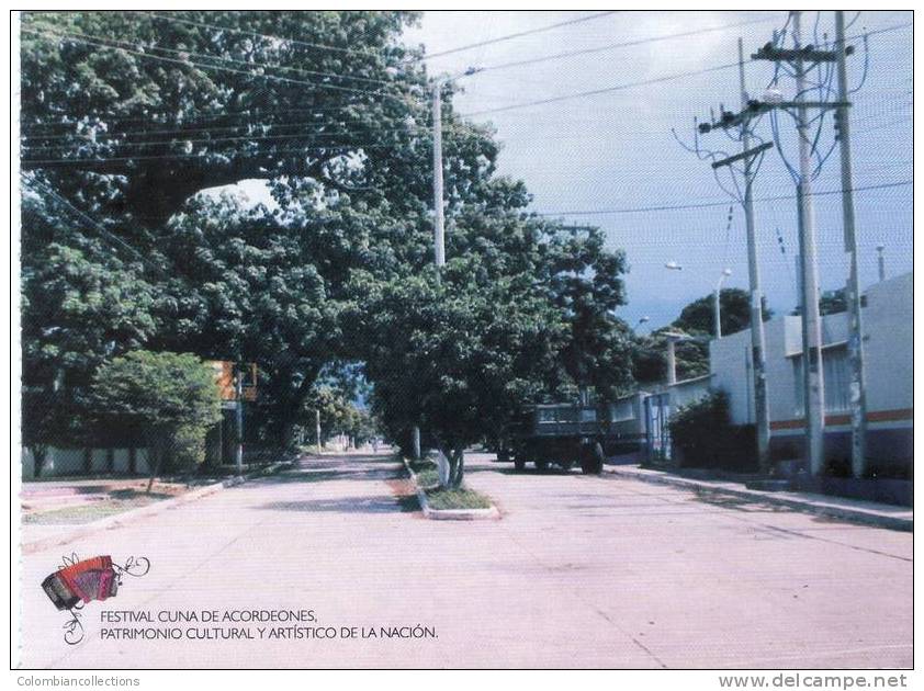 Lote PEP354, Colombia, Postal, Postcard, Festival Cuna De Acordeones, Villanueva, Guajira, Av. Hospital, Acordeon - Colombia