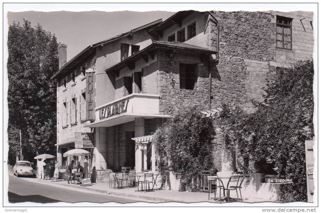 Cpsm 43 - Montfaucon - Relais Gastronomique - Hôtel "les Platanes" - 9x14 Cm (voiture Renault Dauphine) - Montfaucon En Velay