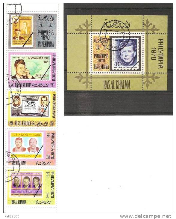 KENNEDY / Lot   De Timbres,  Blocs, Neufs Et Oblitérés, Divers Pays Sacrifié à 4.50 Euros ! 6 SCANS - Kennedy (John F.)