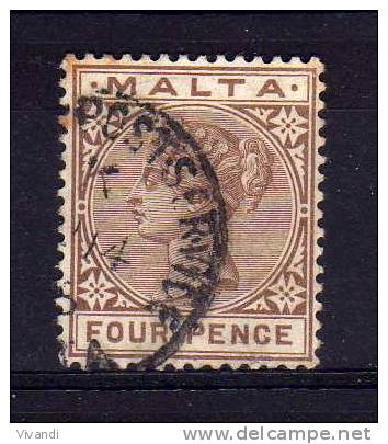 Malta - 1885 - 4d Definitive - Used - Malte (...-1964)