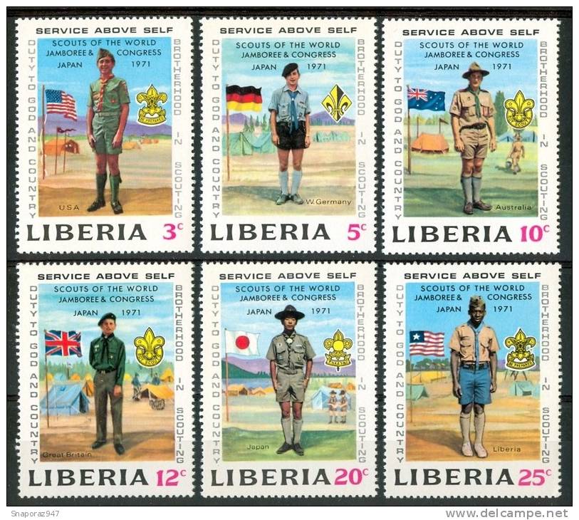 1971 Liberia Scout Scoutisme Scouting Set MNH** -Sc21Ro - Neufs