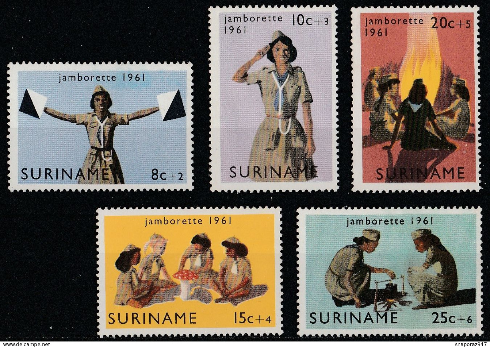 1961 Suriname Scout Scoutisme Scouting Set MNH** -Sc22 - Neufs