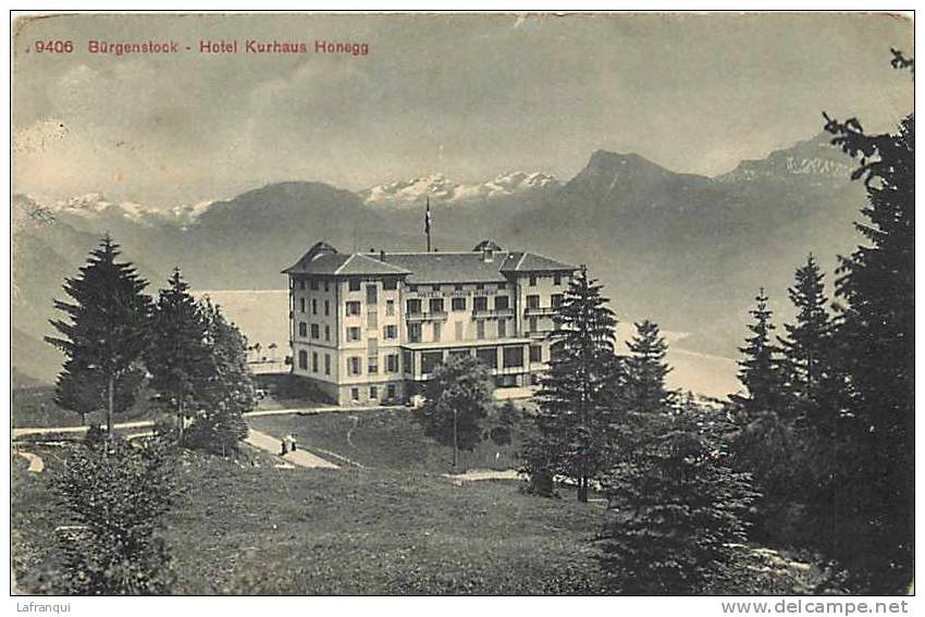 SUISSE- Ref B914- Burgenstock - Hotel Kurhaus Honegg  - - Autres & Non Classés