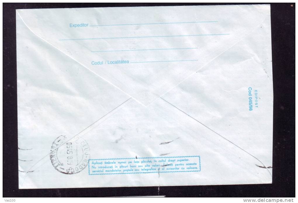 STORK,ENTIERS POSTAUX,COVER,POSTAL STATIONERY,1998,ROMANIA - Cigognes & échassiers