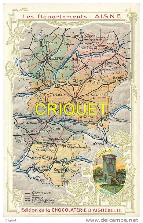 Chromo Aiguebelle Format Carte Postale, Le Département De L'Aisne, Scan Recto-verso - Aiguebelle