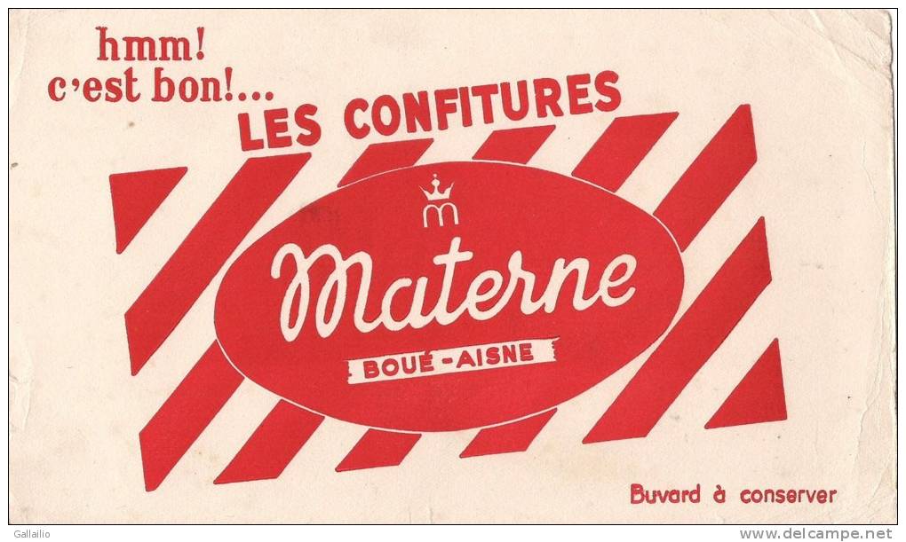 HMM C'EST BON LES CONFITURES MATERNE  BOUE AISNE - Sucreries & Gâteaux