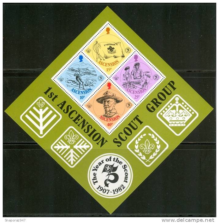 1982 Ascensione Scout Scoutisme Scouting Block MNH** -Sc26 - Neufs