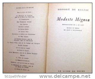 Modeste Mignon .Balzac - Gallimard 1967 Brodard &Taupin +de Sacy & Ducourneau - La Pléiade