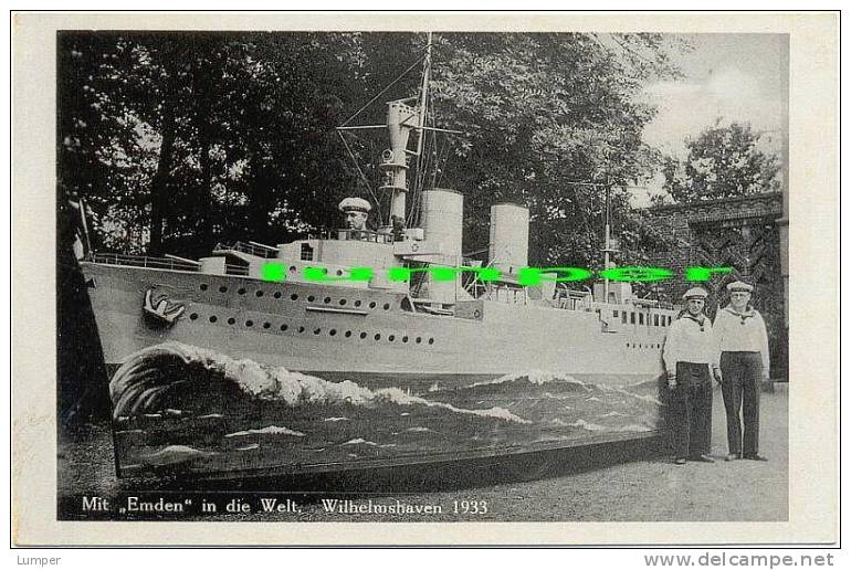 Fotokarte 1933, Schiff " Emden " Matrose Wilhelmshaven - Guerra