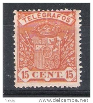 01616 Telegrafos Edifil 33* Cat. Eur. 17,- - Télégraphe