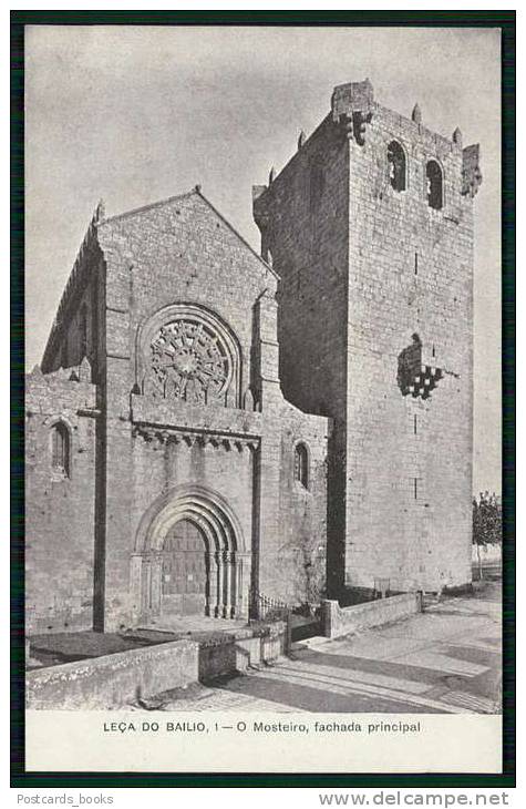 LEÇA DO BAILIO / MATOSINHOS / PORTO. O Mosteiro, Fachada Principal. Old Portuguese Postcard - Porto