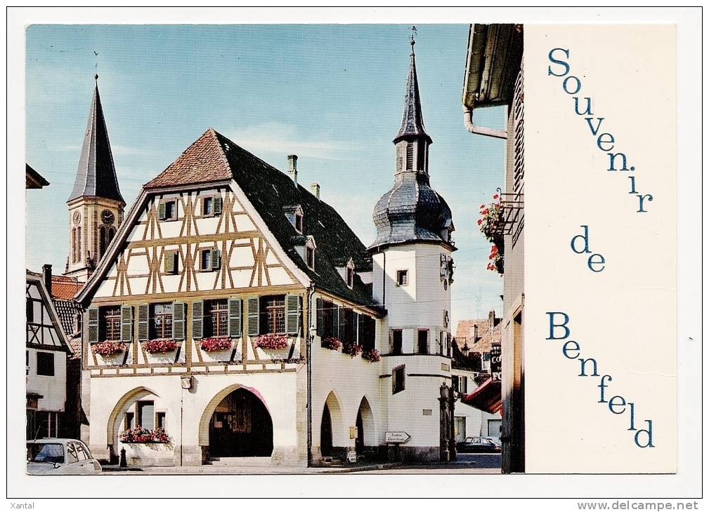 Souvenir De Benfeld - La Mairie Et Le Stubehausel - L'Eglise Paroissiale - Dos Vierge +++ - Benfeld