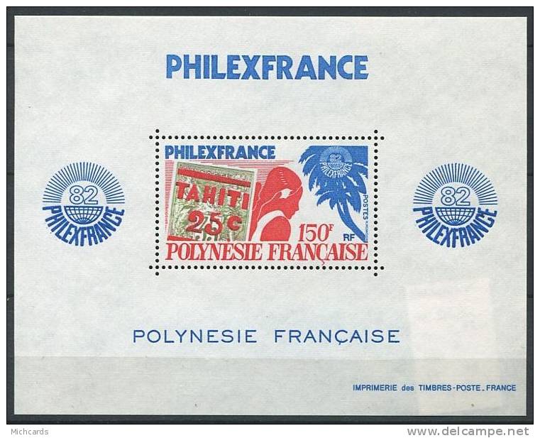 POLYNESIE 1982 - Philexfrance 82 - Tahiti - Neuf Sans Charniere (Yvert BF 6) - Neufs