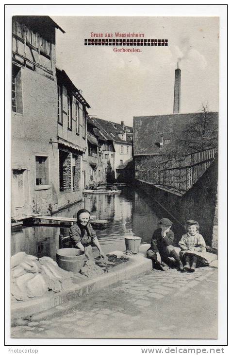 WASSELNHEIM-WASSELONNE-GERBEREIEN-TANNERIE-LAVOIR-METIER-INDUSTRIE-CUIR-ENFANTS- - Wasselonne