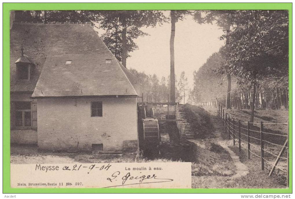 Meise - Meysse  - Le Moulin à Eau  Obl. *RELAIS*  Meysse 1904 - Watermolen - Meise