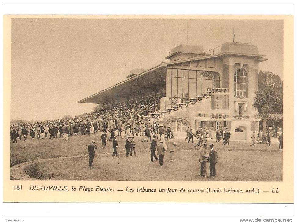 14 - DEAUVILLE  -  Plage Fleurie  -  Les Tribunes Un Jour De Courses (Louis Lefranc, Arch.)  -   Animation - Horse Show