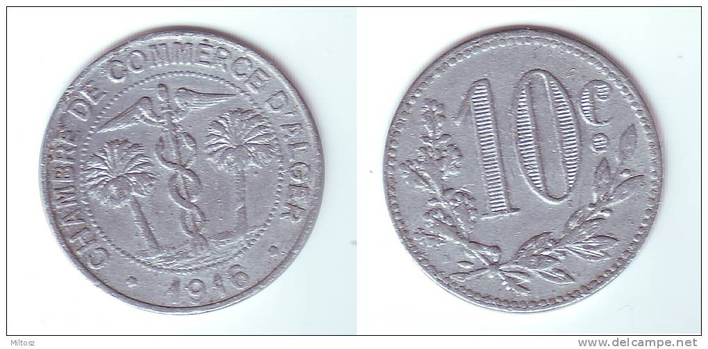 Algeria Alger Chamber Of Commerce 10 Centimes 1916 - Argelia