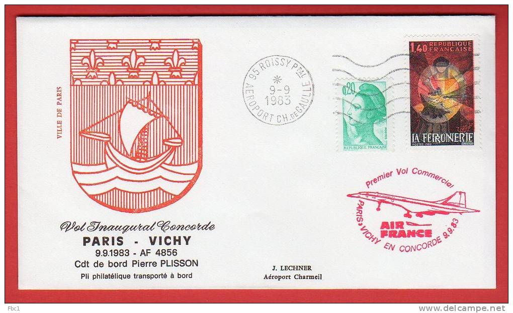 Concorde - Air France - Vol Inaugural Paris-Vichy  - 09/09/1983 - Concorde