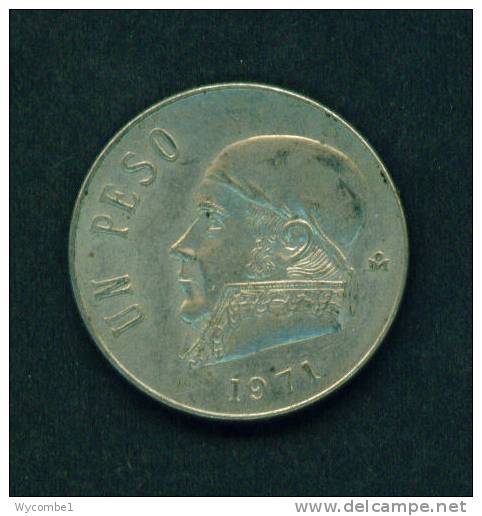 MEXICO  -  1971  1 Peso  Circulated  As Scan - Mexiko