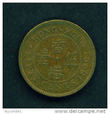 HONG KONG  -  1980  50 Cents  Circulated  As Scan - Hongkong