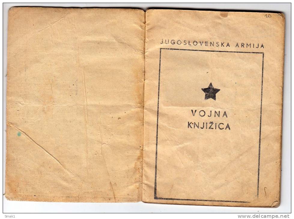 H MILITARY IDENTITY BOOK OF JUGOSLAV ARMY FNRJ JUGOSLAVIA VARAŽDIN CROATIA - Historical Documents