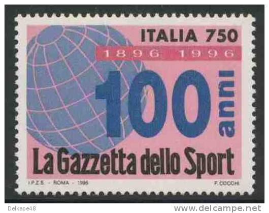 Italy Italie Italia 1996 Mi 2428 ** Centenary Of Newspaper “La Gazette Dello Sport” / Zeitung / Journal / Krant - Andere & Zonder Classificatie