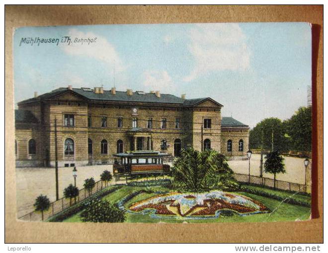 AK MÜHLHAUSEN I.Th. Bahnhof 1908   //  D*5633 - Mühlhausen