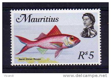 Mauritius - 1971 - 5 Rupee Sacre Chien Rouge (Glazed Paper, Upright Watermark) - MNH - Mauritius (1968-...)