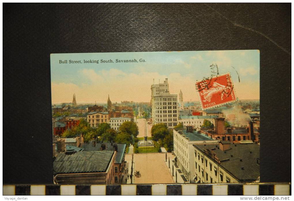 CP, Etats Unis, Bull Street Looking South, Savannah, Ga - Savannah