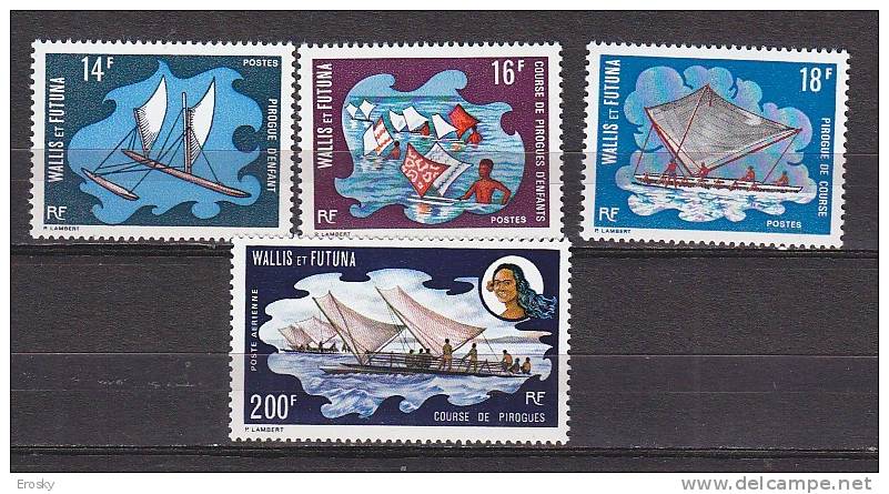 M4869 - WALLIS ET FUTUNA Yv N°182/84 + AERIENNE ** Pirogues à Voiles - Nuevos