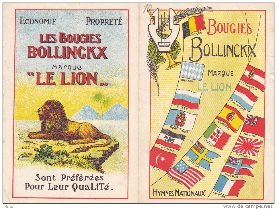 ANDERLECHT - BOUGIES BOLLINCKX - LE LION - CHANT NATIONAL SUEDOIS - Andere & Zonder Classificatie